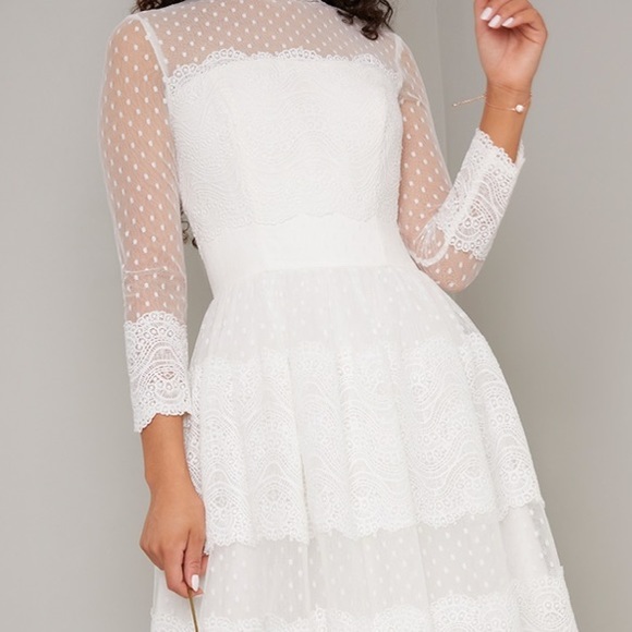 Chi Chi London White Dress- New with Tags - Picture 3 of 4